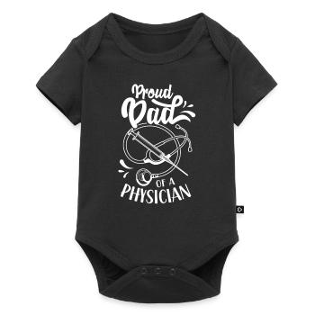 Proud Father of a Doctor Physician Doctor Doctor - Baby Premium short-sleeve bodysuit - black - Front