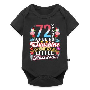 72 years of sunshine mixed with a small - Baby Premium short-sleeve bodysuit - black - Front
