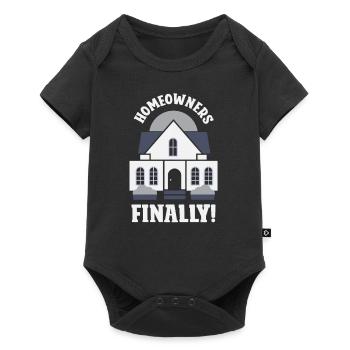 Enfin propriétaire propriétaire maison propriétaire propriétaire maison - Body à manches courtes Premium Bébé - noir - Devant