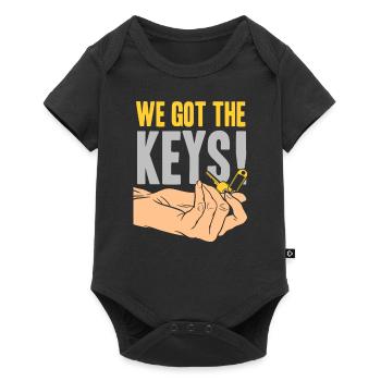 We have the key homeowner host - Baby Premium short-sleeve bodysuit - black - Front