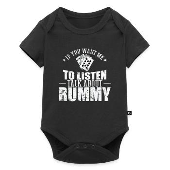 If you want me to listen talk about Rummy - Baby Premium Kurzarmbody - Schwarz - Vorne