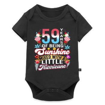 59 years of sunshine mixed with a small - Baby Premium short-sleeve bodysuit - black - Front