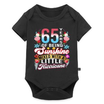 65 years of sunshine mixed with a small - Baby Premium short-sleeve bodysuit - black - Front