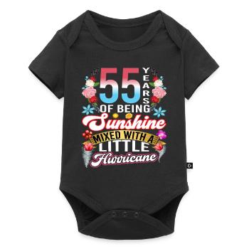 55 years of sunshine mixed with a small - Baby Premium short-sleeve bodysuit - black - Front
