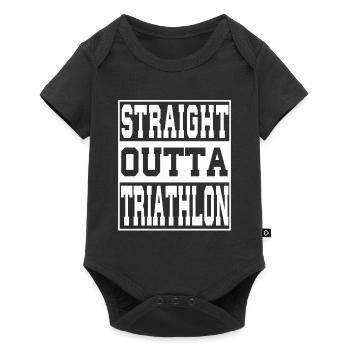 Triathlon en disant drôle - Body à manches courtes Premium Bébé - noir - Devant