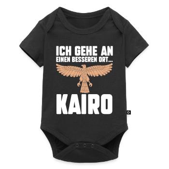 Ich gehe an einen besseren Ort Kairo - Baby Premium Kurzarmbody - Schwarz - Vorne