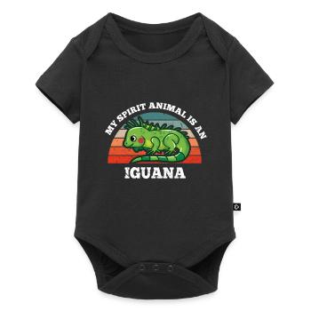 Retro Vintage My Spirit Animal Is An Iguana - Baby Premium short-sleeve bodysuit - black - Front