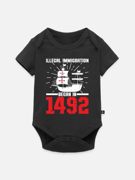 Christopher Columbus - Baby Premium Kurzarmbody - Schwarz