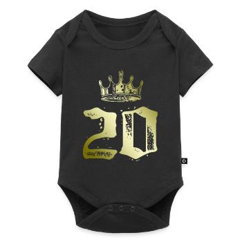 Couronne de 20 chiffres - Body à manches courtes Premium Bébé - noir - Devant