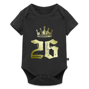 26 Number crown - Baby Premium short-sleeve bodysuit - black - Front