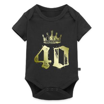 40 Couronne de numéros - Body à manches courtes Premium Bébé - noir - Devant