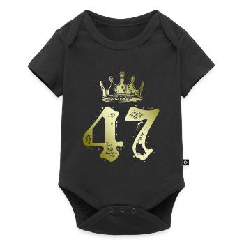 47 Couronne numérique - Body à manches courtes Premium Bébé - noir - Devant