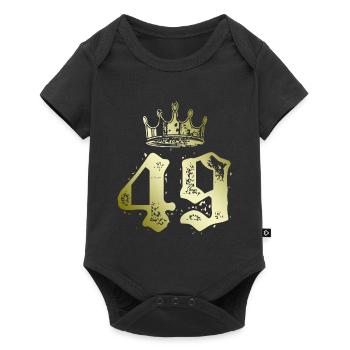 49 Couronne numérique - Body à manches courtes Premium Bébé - noir - Devant
