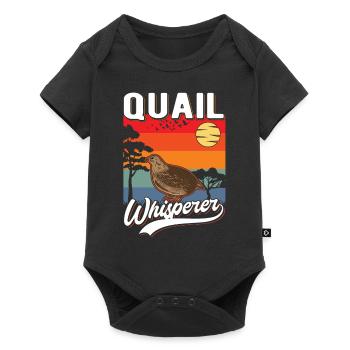Wachtelflüsterer Wachtel Flüsterer Chuchoteur de caille - Body à manches courtes Premium Bébé - noir - Devant