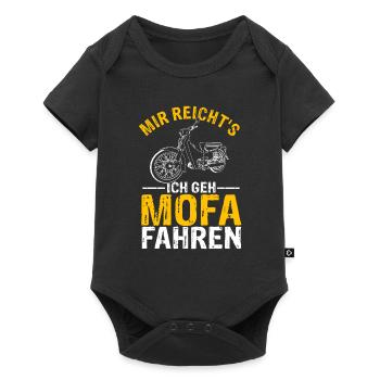 Mir Reichts ich Geh Mofa Roller Fahren Mofafahrer - Baby Premium Kurzarmbody - Schwarz - Vorne