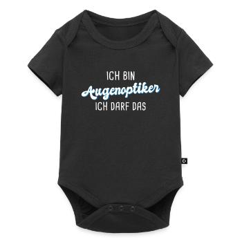 Augenoptiker - Baby Premium Kurzarmbody - Schwarz - Vorne