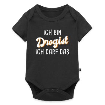 Drogist - Baby Premium Kurzarmbody - Schwarz - Vorne