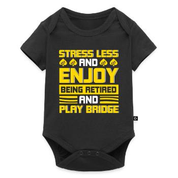 Less stress and enjoy retirement - Baby Premium short-sleeve bodysuit - black - Front