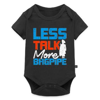 Less talking more bagpipes - Baby Premium short-sleeve bodysuit - black - Front