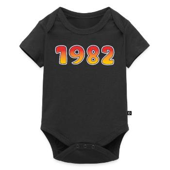 1982 Lucky Year In Orange - Yellow Design - Baby Premium short-sleeve bodysuit - black - Front