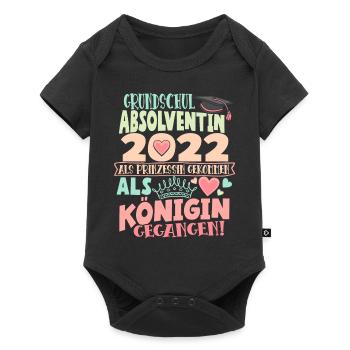 Grundschul Absolventin Abschluss Grundschule - Baby Premium Kurzarmbody - Schwarz - Vorne