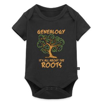 GENEALOGY: It's All About The Roots - Baby Premium Kurzarmbody - Schwarz - Vorne