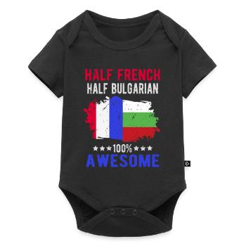 Moitié Français moitié bulgare - Body à manches courtes Premium Bébé - noir - Devant