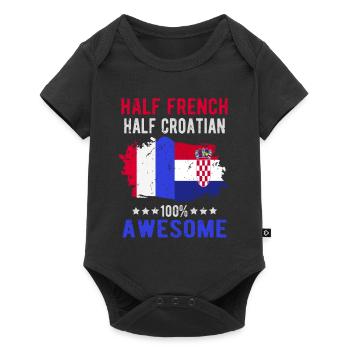 Half French Half Croat - Baby Premium short-sleeve bodysuit - black - Front