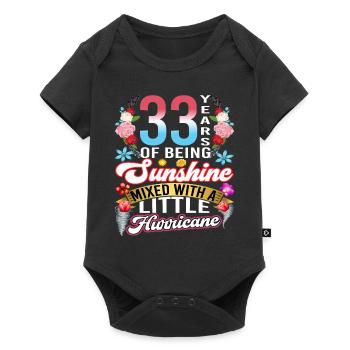 33 years of sunshine mixed with a small - Baby Premium short-sleeve bodysuit - black - Front