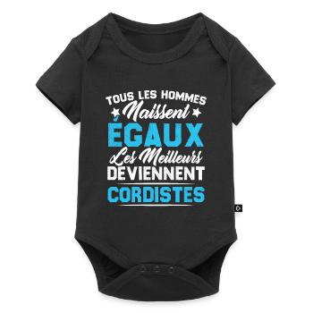 Les Meilleurs Hommes Deviennent Cordistes - Body à manches courtes Premium Bébé - noir - Devant