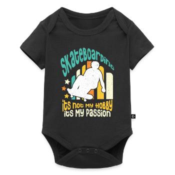 Skateboard Skateboard Skateboarder Patinage - Body à manches courtes Premium Bébé - noir - Devant