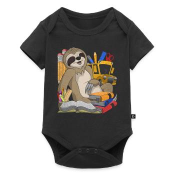Enrolment Animal Gift Primary School Sloth - Baby Premium short-sleeve bodysuit - black - Front