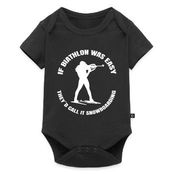 Biathlon Skieur Cadeau Biathlète Sports d’hiver - Body à manches courtes Premium Bébé - noir - Devant