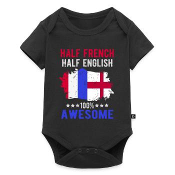 Moitié Français moitié anglais - Body à manches courtes Premium Bébé - noir - Devant