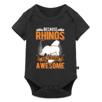 Because Rhinos are freaking awesome Nashorn - Baby Premium short-sleeve bodysuit - black - Front