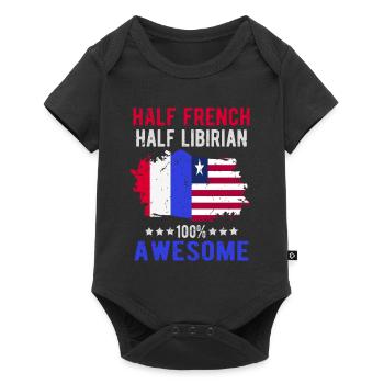 Half French Half Libyan - Baby Premium short-sleeve bodysuit - black - Front