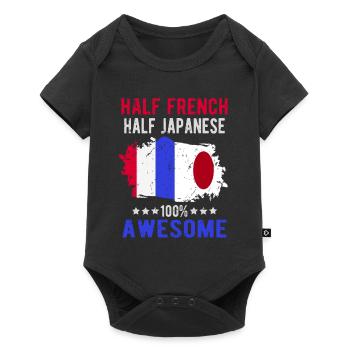 Half French Half Japanese - Baby Premium short-sleeve bodysuit - black - Front