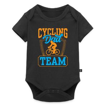 Cycling Papa Team Father Father Day Daddy Sayings - Baby Premium short-sleeve bodysuit - black - Front