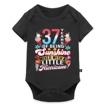 37 years of sunshine mixed with a small - Baby Premium short-sleeve bodysuit - black - Front