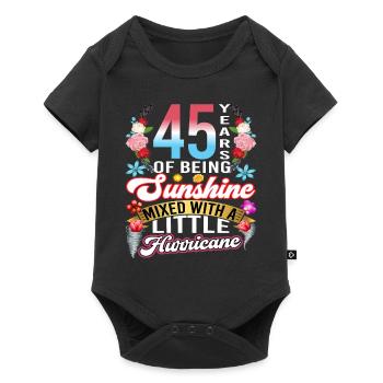 45 years of sunshine mixed with a small - Baby Premium short-sleeve bodysuit - black - Front