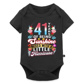 41 years of sunshine mixed with a small - Baby Premium short-sleeve bodysuit - black - Front