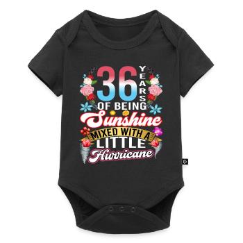 36 years of sunshine mixed with a small - Baby Premium short-sleeve bodysuit - black - Front
