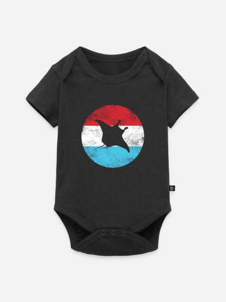 Stachelrochen - Baby Premium Kurzarmbody - Schwarz