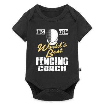 I'm The World's Best Fencing Coach Vintage Tea - Baby Premium short-sleeve bodysuit - black - Front
