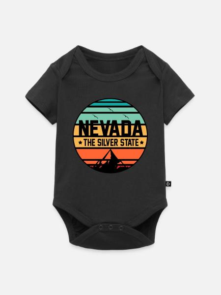 Nevada Das Silberne Staatsgeschenk - Baby Premium Kurzarmbody - Schwarz