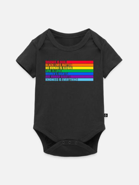 LGBTQ Science Is Real Black Lives Matter - Baby Premium Kurzarmbody - Schwarz