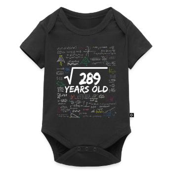Racine carrée de 289 17TH Funny Math Birthday - Body à manches courtes Premium Bébé - noir - Devant