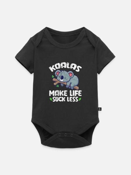 Koala - Baby Premium Kurzarmbody - Schwarz