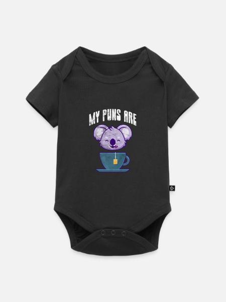 Koala - Baby Premium Kurzarmbody - Schwarz