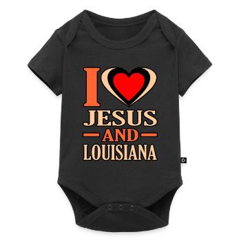 Love Jesus Louisiana Gift - Baby Premium short-sleeve bodysuit - black - Front